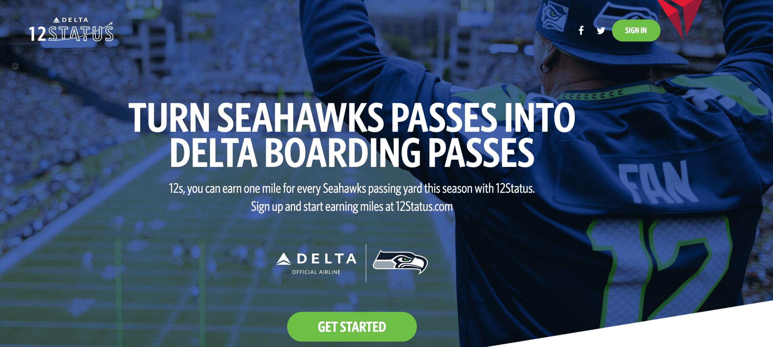 [Washington State] Delta 12status: Free Delta Miles based on Seahawks Performance & More