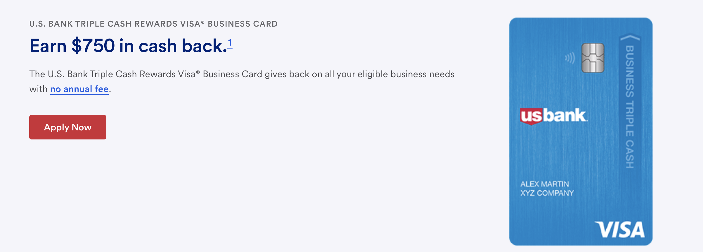 U.S. Bank Triple Cash Rewards Business Card $750 Signup Bonus (No Annual Fee)