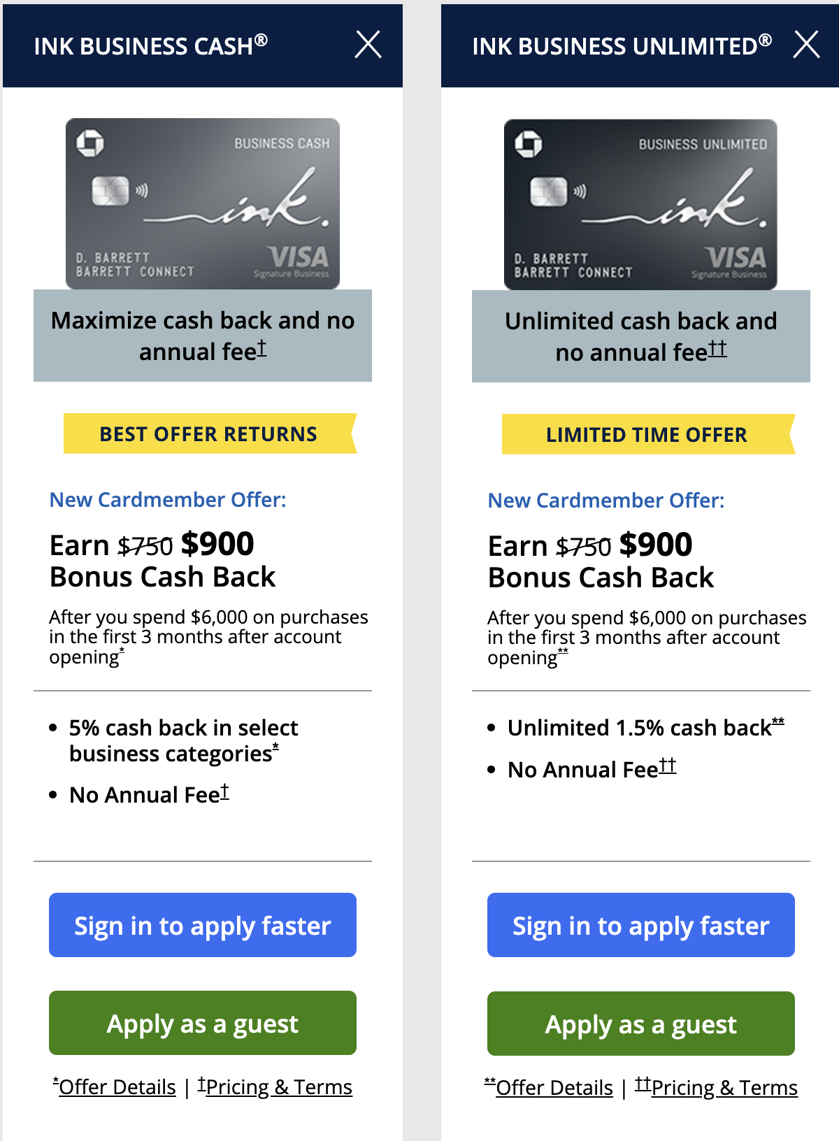 (Ends Soon) Chase INK Cash & INK Unlimited: $900/90,000 Points Signup Bonus