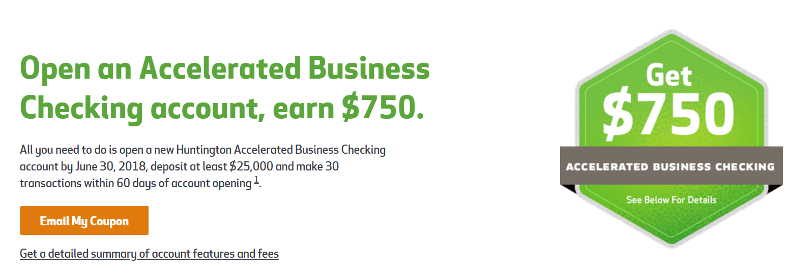 Huntington Bank $200/$400/$1,000 Business Checking Bonuses [AL, AR, FL, GA, LA, MS, MO, OK, TN, OH, MI, IN, PA, KY, WV, IL, CO, MN, SC, WI, NC, TX]