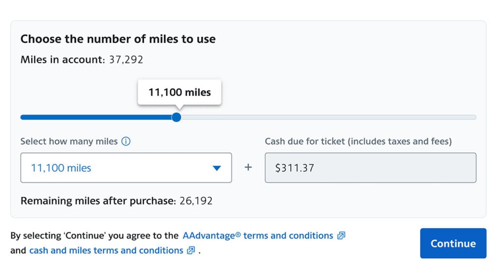 American Airlines Adds Miles + Cash Option